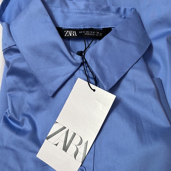 Zara oversized blue long sleeve button down  shirt - Picture 3 of 3